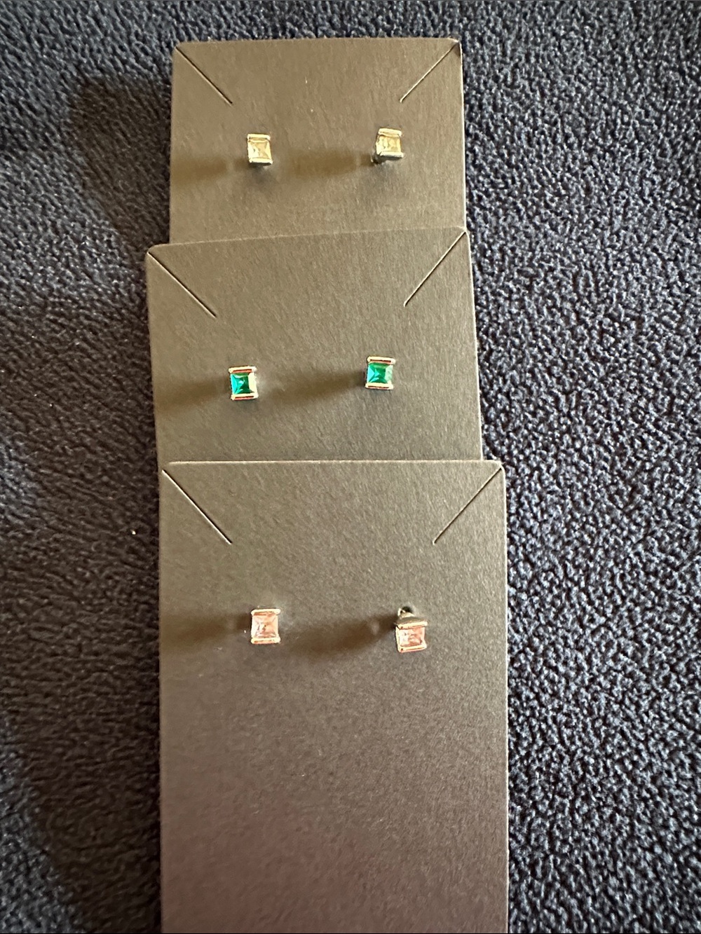 Lia Sophia Square Stud Earrings - Set of 3
